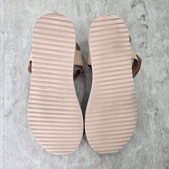 Madewell The Maggie Dad Sandals Size 6.5 Tan Leather Minimalist Casual Open Toe - Picture 7 of 11